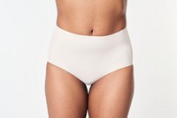Women&#39;s seamless white underwear mockup