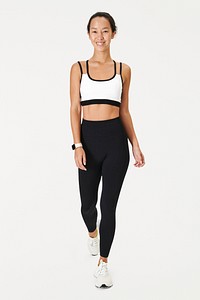 Women's yoga outfit mockup active wear psd