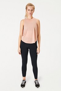 Women&#39;s yoga outfit mockup active wear