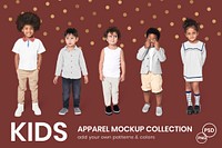 Kid&#39;s fashion psd mockup collection banner