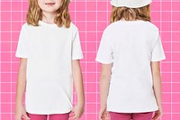 Girl in white tee psd mockup