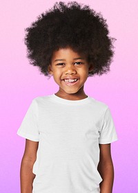 Boy's t-shirt psd mockup in studio