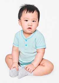 Baby's clothing shoot in studio