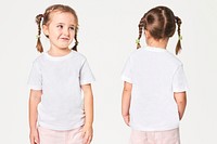 Girl in white tee psd mockup