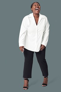 Plus size white shirt apparel women&#39;s fashion