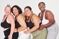 Body positivity diverse curvy women sportswear 