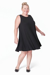 Plus size women&rsquo;s apparel black dress