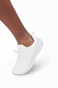 Fashion shoes mockup white running sneakers apparel