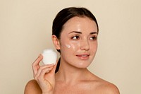 Blank face cream jar, beauty product