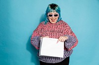 Happy woman with shopping bag