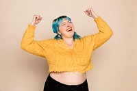 Body positivity, curvy & confident woman