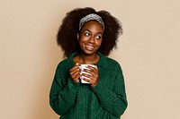 Woman drinking tea for breakfast