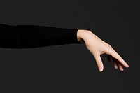 Palm hand gesture mockup psd picking up invisible object