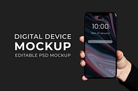 Smartphone screen mockup psd promotional ad