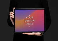 Tablet screen mockup psd presentation