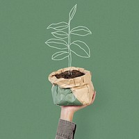 Sustainable planting eco-friendly illustration remix