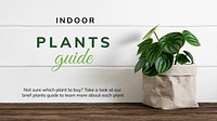 Indoor plants guide template vector