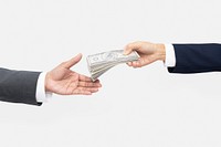 Png Business proposal purchase mockup psd hands holding money