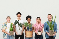 Happy plant parents mockup psd