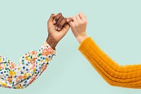 Pinky promise hands mockup psd gesture