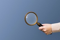 Magnifying glass research mockup psd business symbol