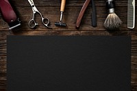 Vintage barber paper mockup psd jobs and career concept