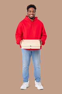 Pizza delivery man mockup psd jobs and career concept