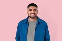 Indian man smiling cheerful expression closeup portrait