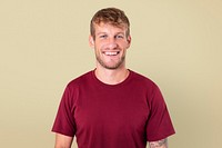 European man smiling cheerful expression closeup portrait