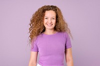 European woman smiling cheerful expression closeup portrait