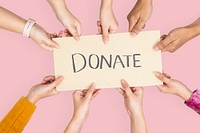 Donate sign for charity campaign