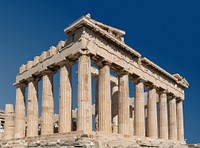 South-Est view of the Parthenon. Acropolis, Athens, Greece. Original public domain image from Wikimedia Commons