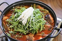 Spicy mandarin fish stew. Original public domain image from Wikimedia Commons