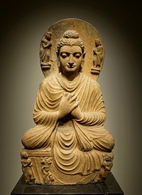 Gandharan sculpture in the Tokyo National Museum - Tokyo, Japan. Original public domain image from Wikimedia Commons