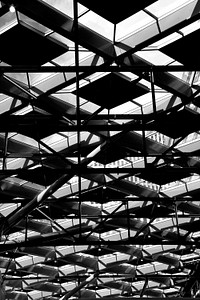 Detail (roof) of The Hague Central, one of the new highlights of The Hague, The Netherlands. Architect: Benthem Crouwel. Original public domain image from <a href="https://commons.wikimedia.org/wiki/File:The_Hague_Central_(37851448).jpeg" target="_blank">Wikimedia Commons</a>
