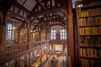 Gladstone's Library. Located in Hawarden, Wales, UK. (taken with kind permission of the administration). Original public domain image from Wikimedia Commons