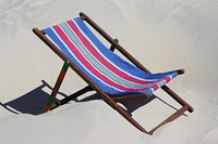 Beach chair. Original public domain image from <a href="https://commons.wikimedia.org/wiki/File:Liegestuhl_Strand_Uwe_(183891951).jpeg" target="_blank">Wikimedia Commons</a>