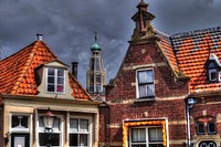 Houses In Enkhuizen. Original public domain image from Wikimedia Commons