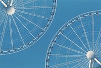 Ferris wheels. Original public domain image from Wikimedia Commons