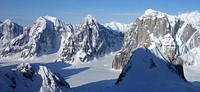 Ruth Gorge in Denali Park, Alaska. Original public domain image from Wikimedia Commons