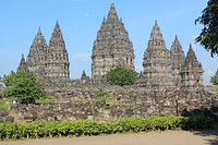 Prambanan Temple, Yogyakarta. Original public domain image from Wikimedia Commons