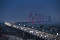 Nhat Tan Bridge, Hanoi, Vietnam. Original public domain image from Wikimedia Commons