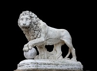 Medici lion, sculpture in Florence, Italy. Original public domain image from Wikimedia Commons