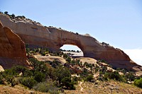 Wilson Arch near La Sal in San Juan county, Utah, USA. (The author's description on the source web page incorrectly gives the location as Monument Valley in Arizona). Original public domain image from Wikimedia Commons