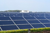 Solar power plant. Original public domain image from Wikimedia Commons