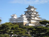 Himeji castle Nishinomaru. Original public domain image from Wikimedia Commons