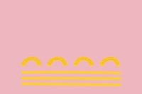 Spaghetti pasta food background vector in pink cute doodle style