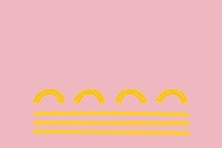Spaghetti pasta food background psd in pink cute doodle style