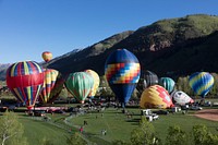 Takeoff time at the Telluride, Colorado, Balloon Festival. Original image from <a href="https://www.rawpixel.com/search/carol%20m.%20highsmith?sort=curated&amp;page=1">Carol M. Highsmith</a>&rsquo;s America, Library of Congress collection. Digitally enhanced by rawpixel.