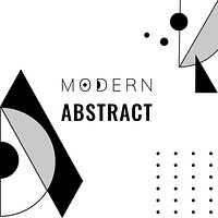 Modern black and white geometric banner template